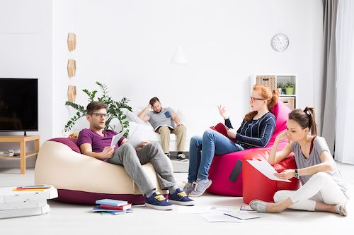 the agile office interior design huddle room
