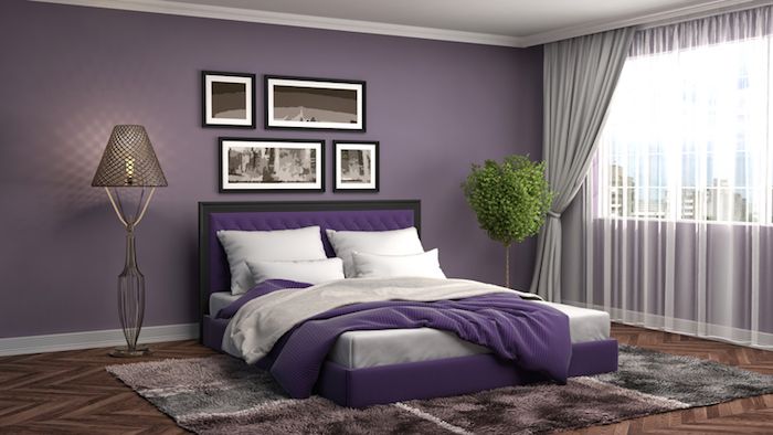 Colour Schemes that Will Completely Transform Your Bedroom purple