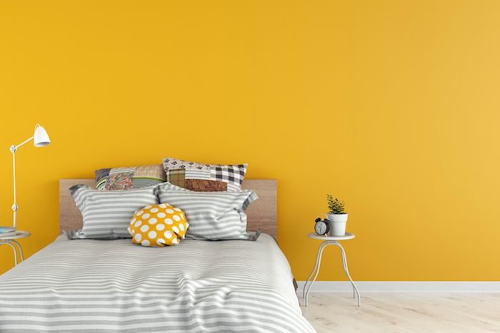 Colour Schemes that Will Completely Transform Your Bedroom yellow sunny