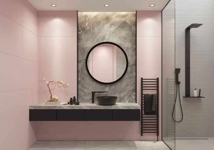 Top Ten Covetable Bathroom Trends This Year Black and pink