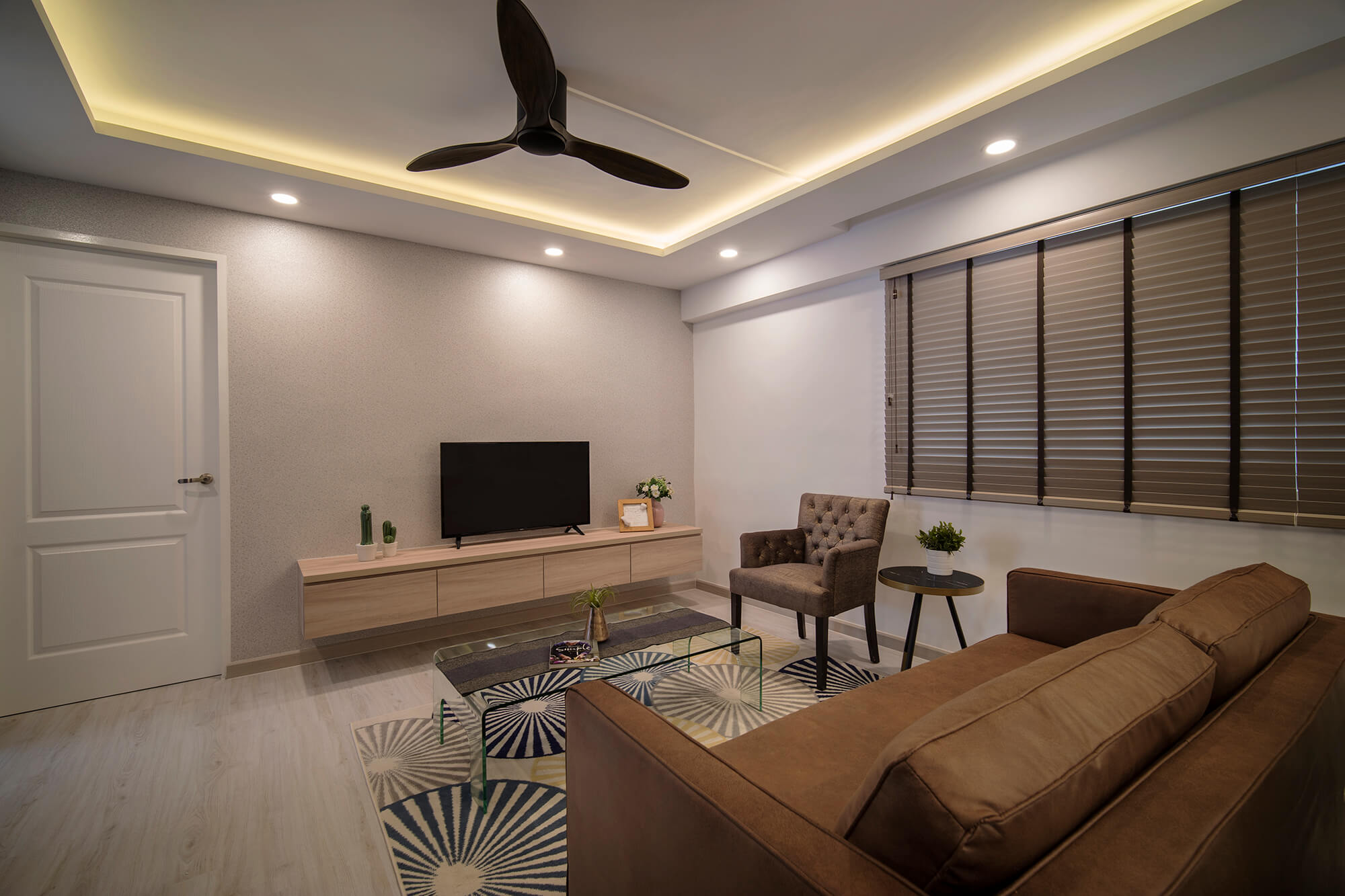 Shunfu Road HDB Living Room After Interior Design Renovation By Home Guide