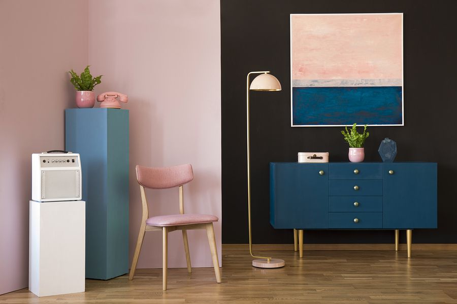 interior design singapore contrasting colours paint
