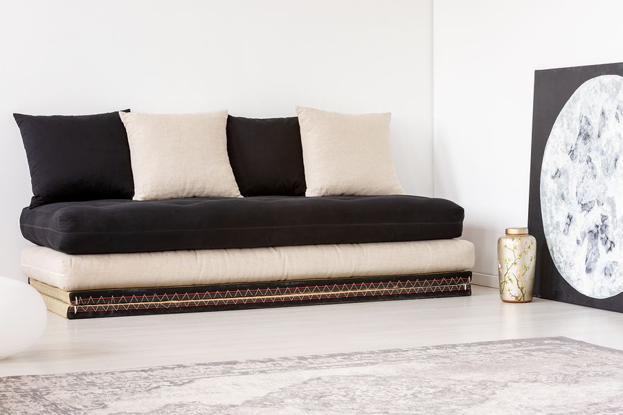 Singapore home interior design styles Japandi living room cushions art