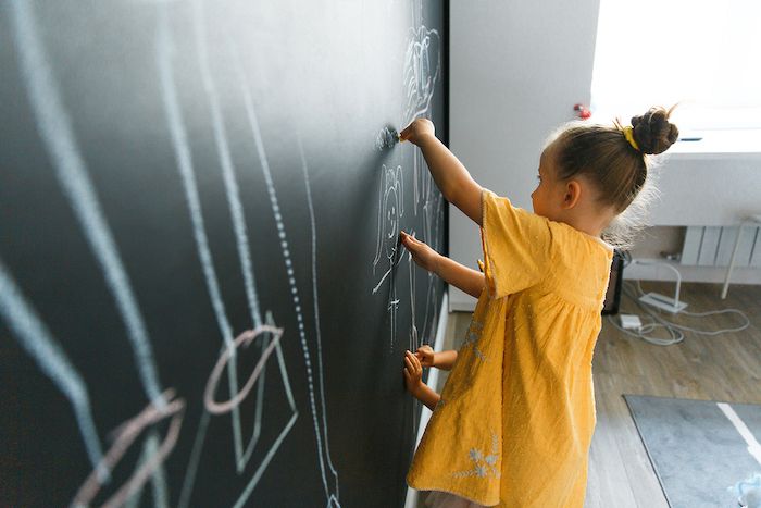 home Interior Design How to Style an Interactive and Engaging Kid’s Room Chalk wall