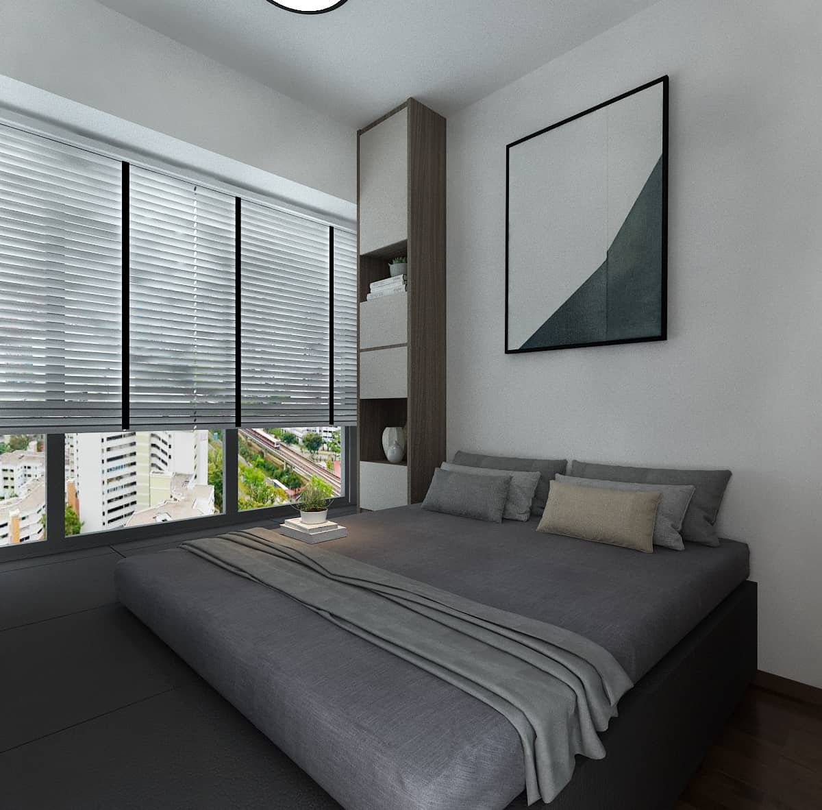 Northshore StraitsView HDB BTO 2 room bedroom 3D idea