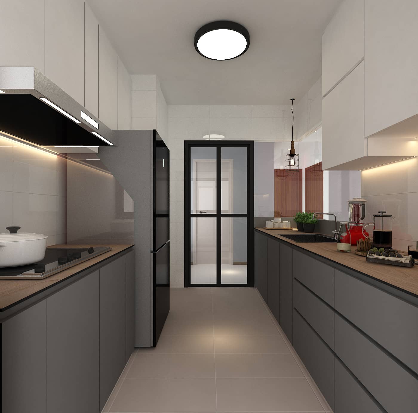 Northshore StraitsView HDB BTO 2 room kitchen 3D idea
