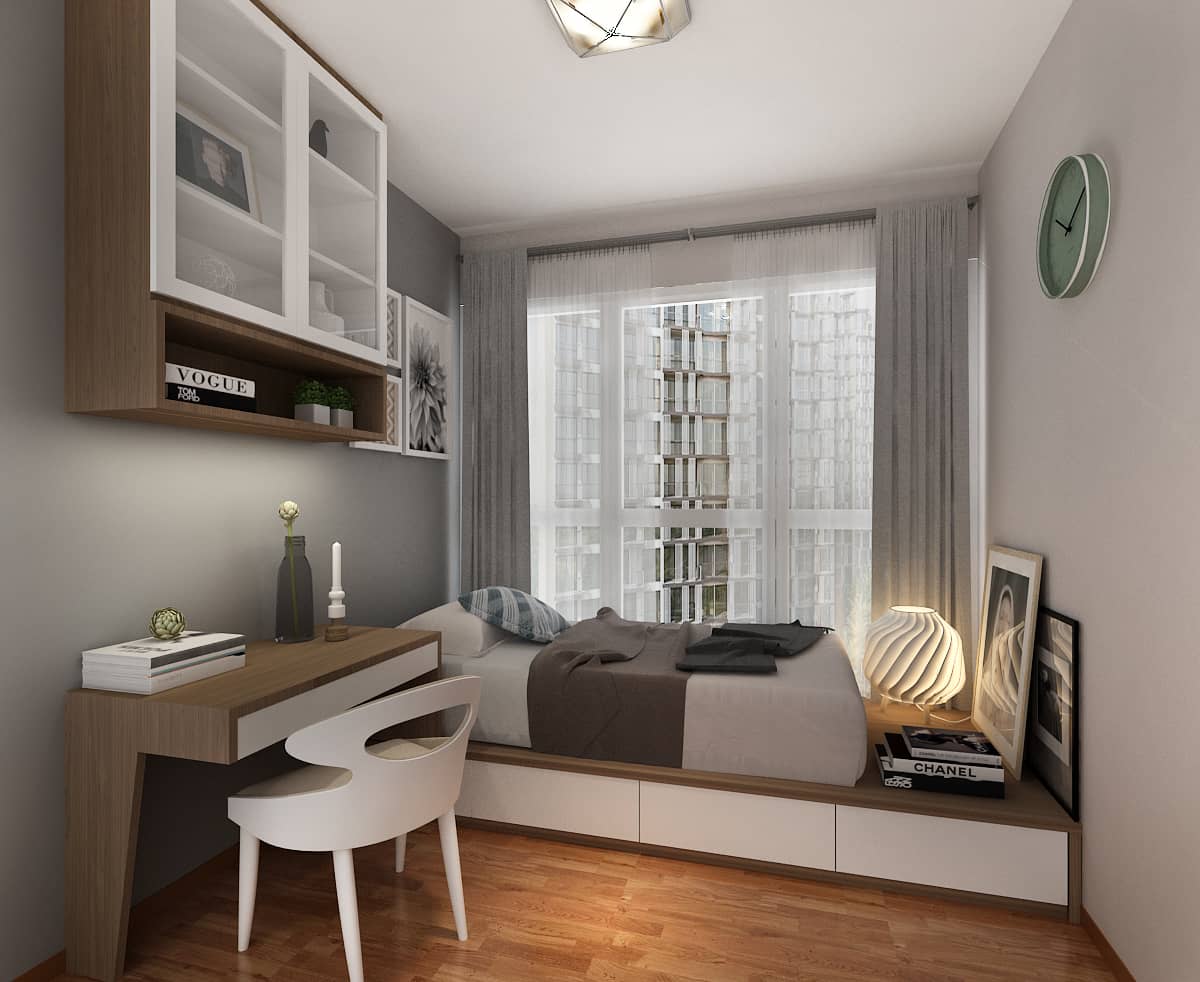 ang mo kio court BTO 4 room interior design second bedroom
