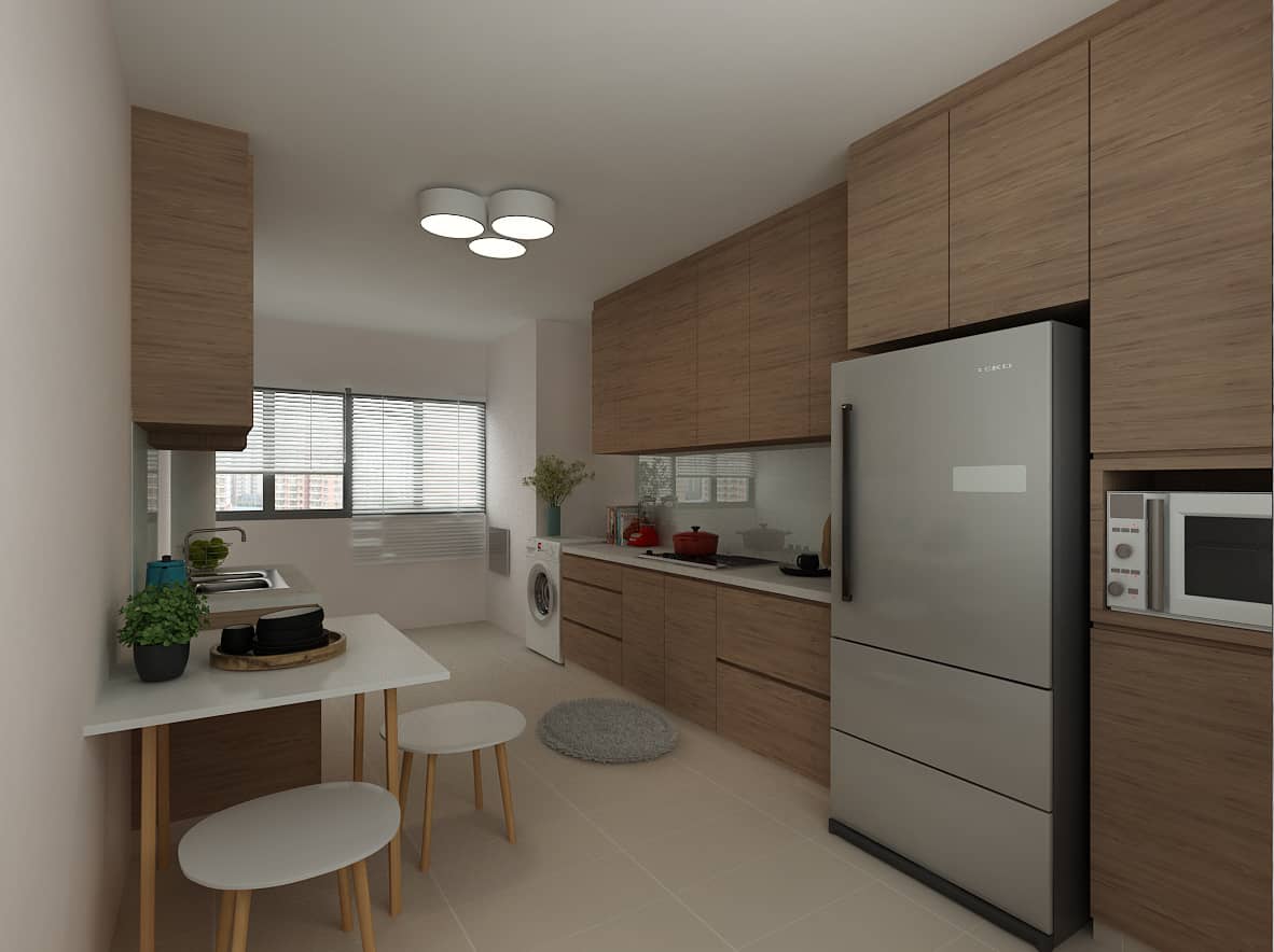 ang mo kio court BTO 5 room interior design kitchen