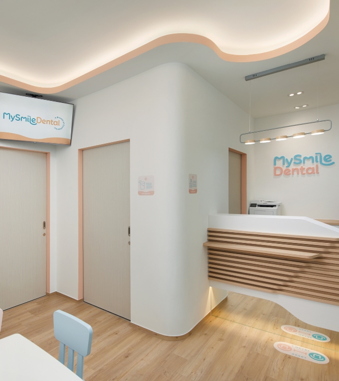 Retail Clinic Reception counter and waiting area